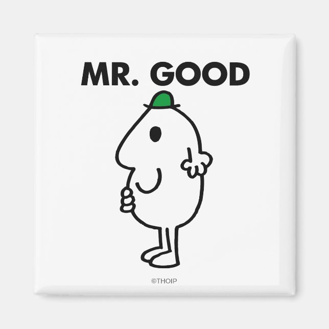 Mr. Good | Green Hat Magnet (Front)