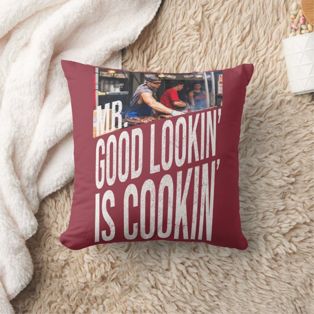 Mr Good Looking Is Cooking Funny Chef Father's Day Cushion (Blanket)