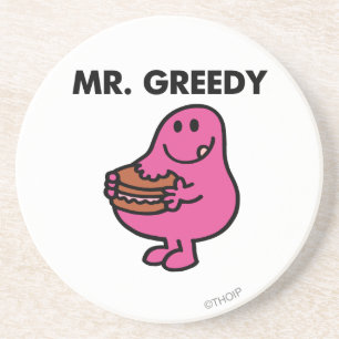 Mr. Greedy Eating Cake Coaster