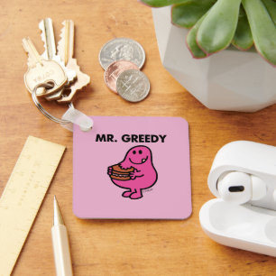 Mr. Greedy Eating Cake Key Ring