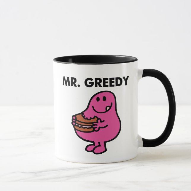 Mr. Greedy Eating Cake Mug (Right)