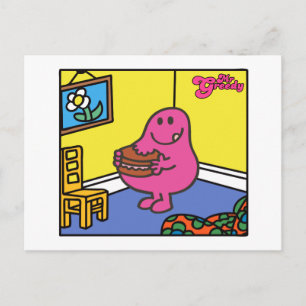 Mr. Greedy Living Room Eating Postcard