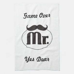 Mr. Groom Moustache Tea Towel
