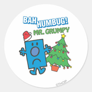 Mr. Grumpy   Bah Humbug Classic Round Sticker