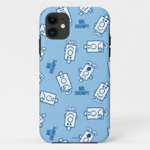 Mr Grumpy   Blue Emotion Toss Pattern iPhone 11 Case