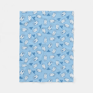 Mr Grumpy Blue Emotion Toss Pattern Fleece Blanket