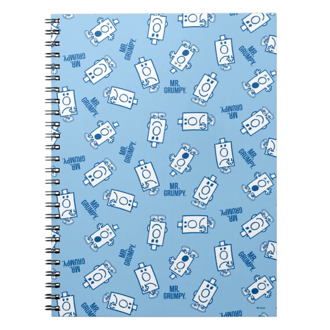 Mr Grumpy | Blue Emotion Toss Pattern Notebook (Front)