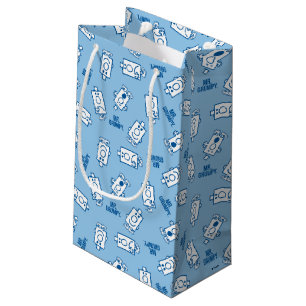 Mr Grumpy   Blue Emotion Toss Pattern Small Gift Bag