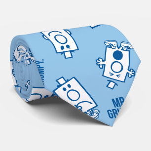 Mr Grumpy   Blue Emotion Toss Pattern Tie