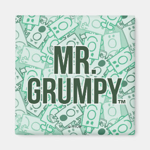 Mr Grumpy Green Name and Character Toss Pattern Magnet