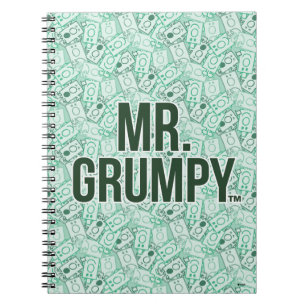 Mr Grumpy   Green Name and Character Toss Pattern Notebook