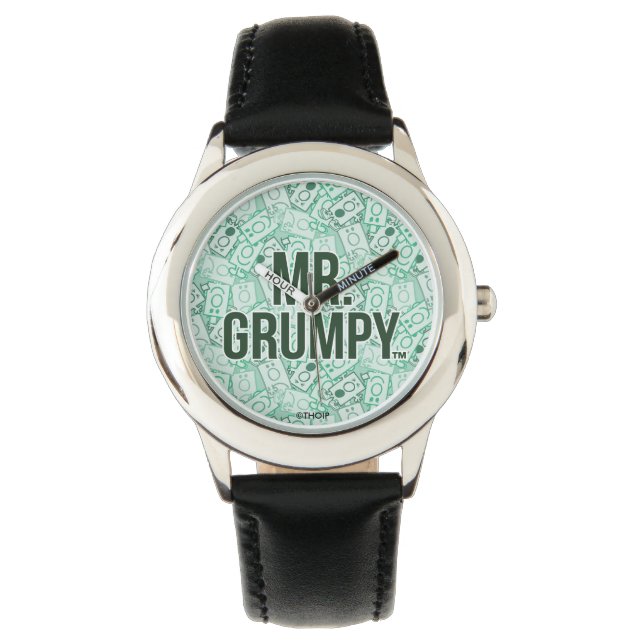 Mr Grumpy | Green Name and Character Toss Pattern Watch (Front)