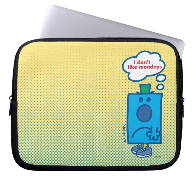 Mr Grumpy | I Don't Like Mondays Thought Bubble Laptop Sleeve (Front)