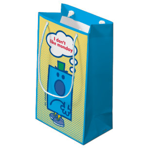 Mr Grumpy   I Don't Like Mondays Thought Bubble Small Gift Bag