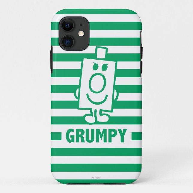 Mr Grumpy | Mischievous Grin and Green Stripes Case-Mate iPhone Case (Back)