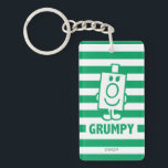 Mr Grumpy | Mischievous Grin and Green Stripes Key Ring<br><div class="desc">Mr. Grumpy has quite the mischievous grin on his face! Enjoy this other side of Mr. Grumpy on a wide range of Zazzle products. Click customise to edit the design or add fun text and you,  too,  will be grinning with your one of a kind Mr. Grumpy product!</div>