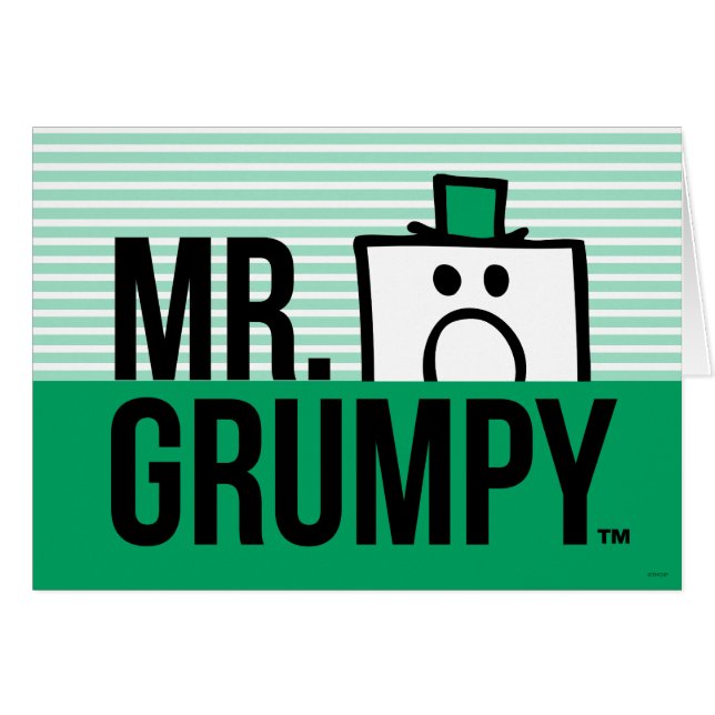 Mr Grumpy | Peeking Head Over Name (Front Horizontal)