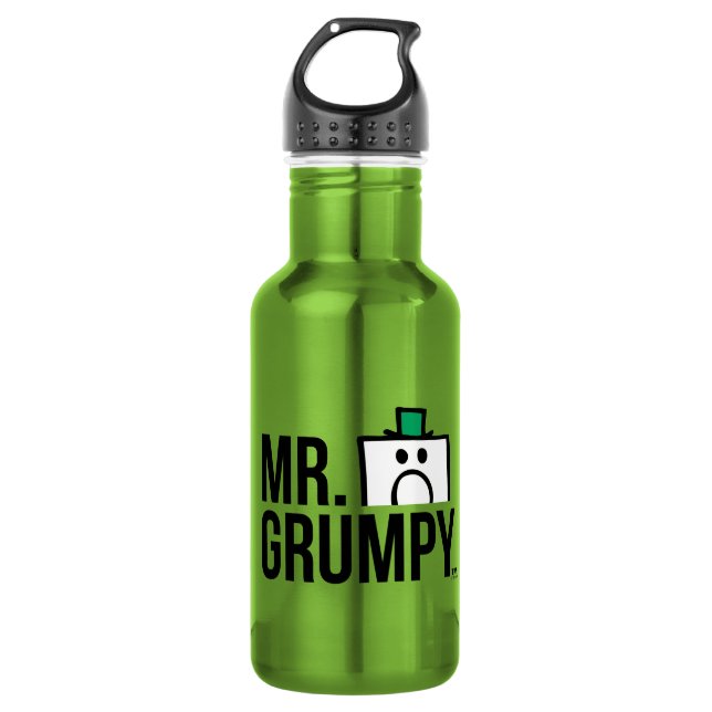 Mr Grumpy | Peeking Head Over Name 532 Ml Water Bottle (Front)