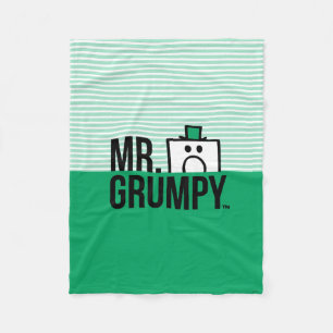 Mr Grumpy Peeking Head Over Name Fleece Blanket