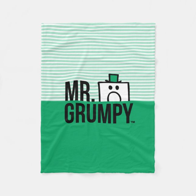 Mr Grumpy | Peeking Head Over Name Fleece Blanket (Front)
