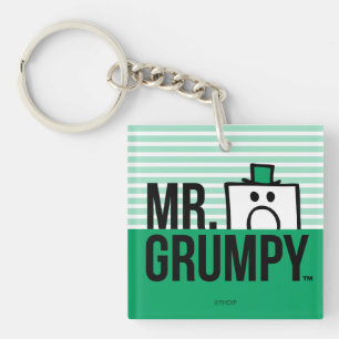 Mr Grumpy   Peeking Head Over Name Key Ring