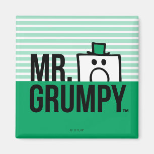 Mr Grumpy Peeking Head Over Name Magnet