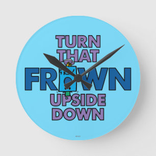 Mr Grumpy Turn That Frown Upside Down Round Clock