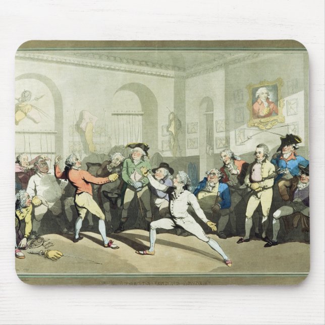Mr H Angelo's Fencing Academy, engraved by Charles Mouse Pad (Front)