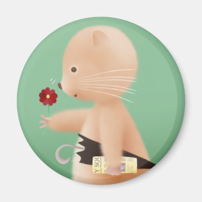 Mr Hamster goes to work Magnet (Front)