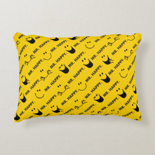Mr Happy   All Smiles Pattern Decorative Cushion