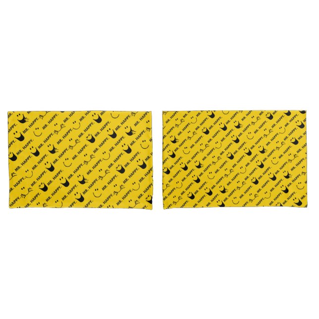 Mr Happy | All Smiles Pattern Pillowcase (Front-Set)