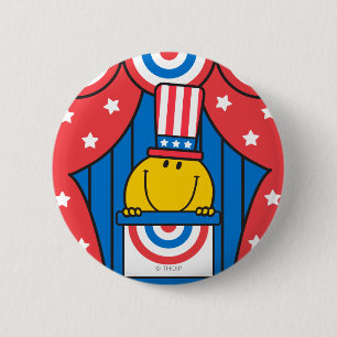 Mr. Happy at the Podium 6 Cm Round Badge