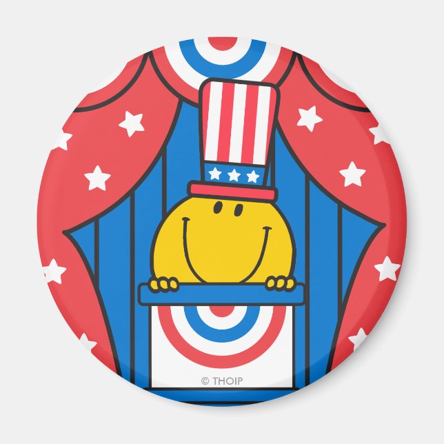 Mr. Happy at the Podium Magnet (Front)