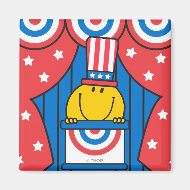 Mr. Happy at the Podium Magnet (Front)