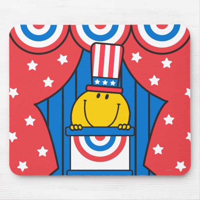 Mr. Happy at the Podium Mouse Pad (Front)