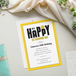 Mr. Happy Birthday Invitation