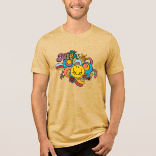 Mr. Happy   Colourful Swirls & Stars Tri-Blend Shirt