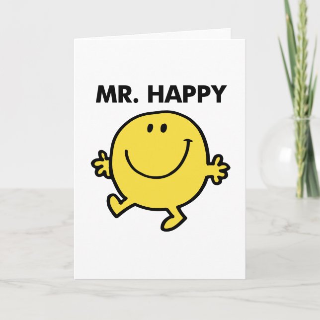 Mr. Happy | Dancing & Smiling Card (Front)