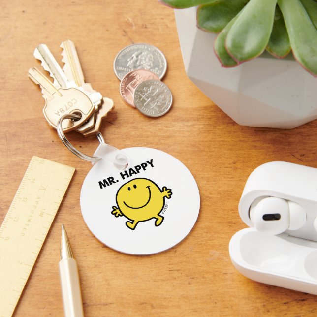 Mr. Happy | Dancing & Smiling Key Ring (Desk)