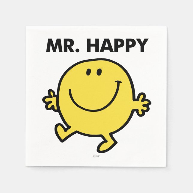 Mr. Happy | Dancing & Smiling Napkin (Front)