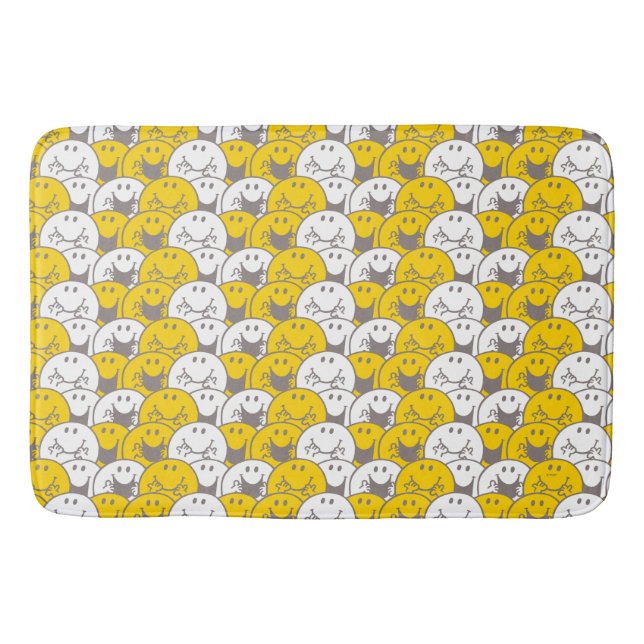 Mr Happy | Flashing Smiles Pattern Bath Mat (Front)