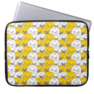 Mr Happy Flashing Smiles Pattern Laptop Sleeve