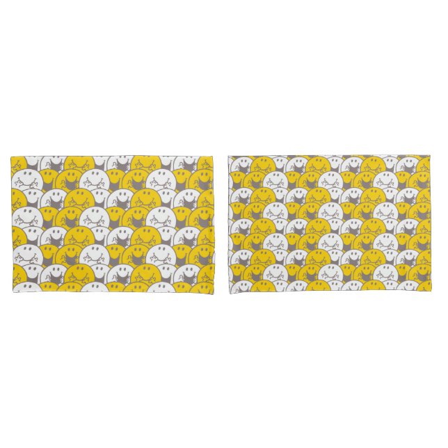 Mr Happy | Flashing Smiles Pattern Pillowcase (Front-Set)