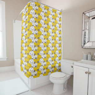 Mr Happy   Flashing Smiles Pattern Shower Curtain