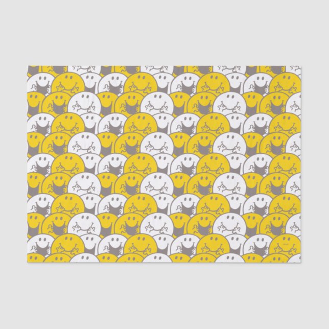 Mr Happy | Flashing Smiles Pattern Tissue Paper (Front)