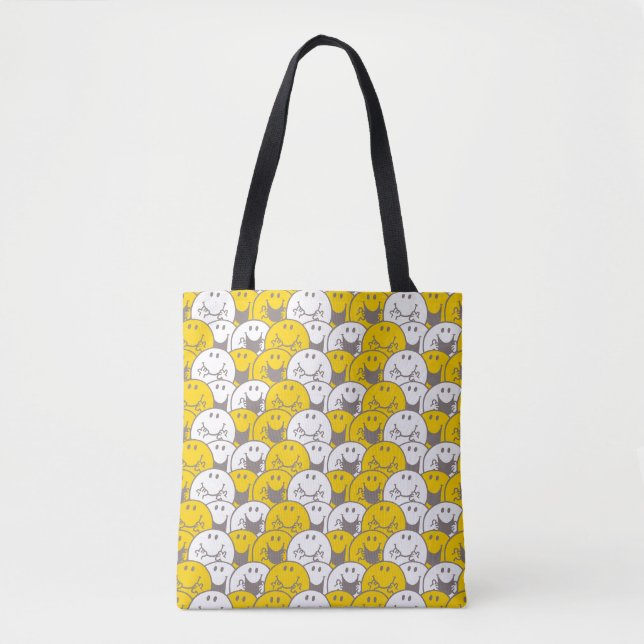 Mr Happy | Flashing Smiles Pattern Tote Bag (Front)
