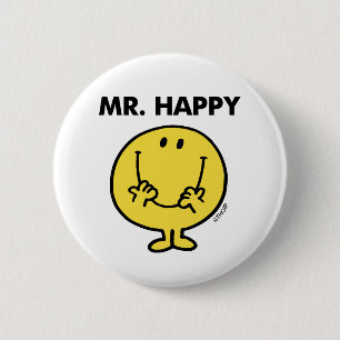 Mr. Happy Giant Smiley Face 6 Cm Round Badge