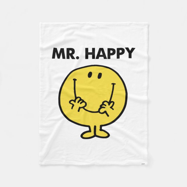 Mr. Happy | Giant Smiley Face Fleece Blanket (Front)
