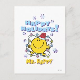 Mr. Happy   Happy Holidays Holiday Postcard
