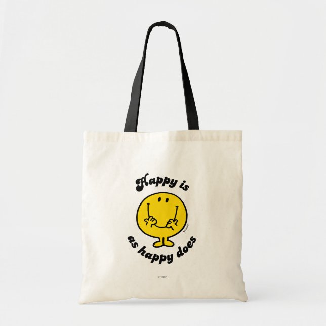 Mr. Happy | Happy Is As Happy Does Tote Bag (Front)